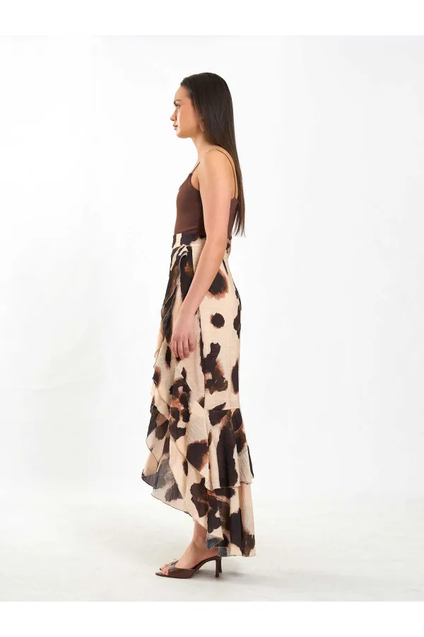 Jupe à volants à motifs 041178