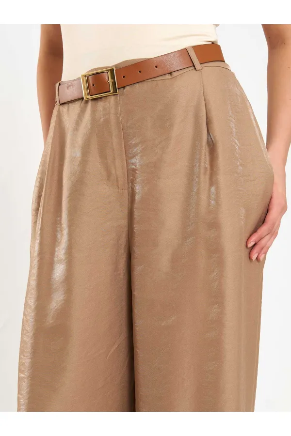 031660 Single Pleated Wide Belt Trousers