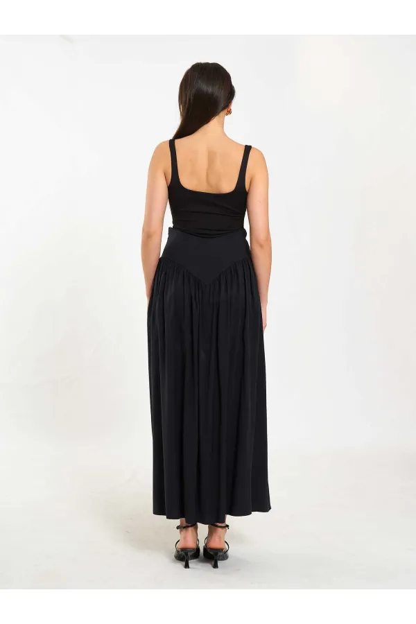 Jupe longue boutonnée sur le devant, style corset, référence 041171