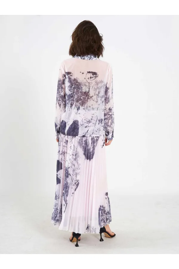 Chemise en mousseline effet aquarelle 080813