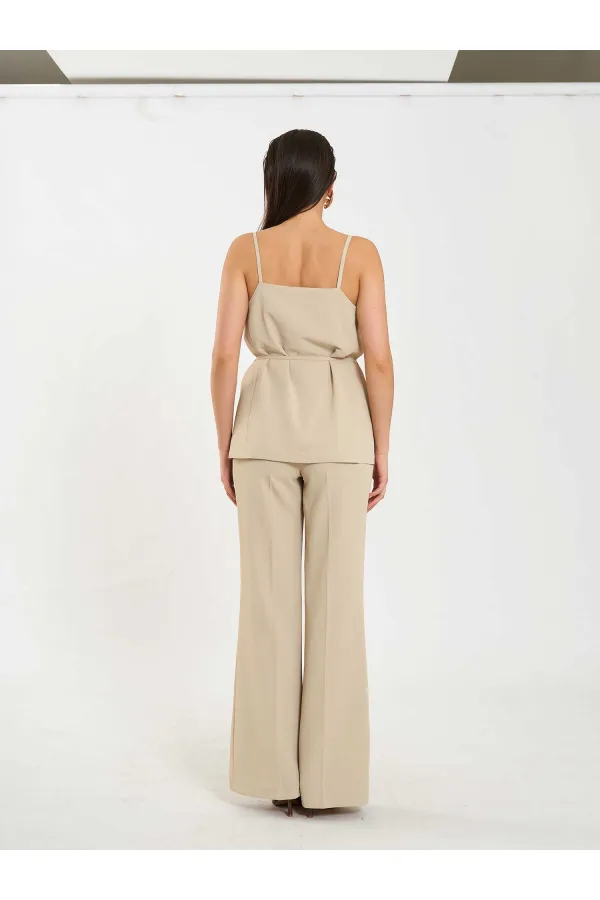 Pantalon à ceinture droite 031657