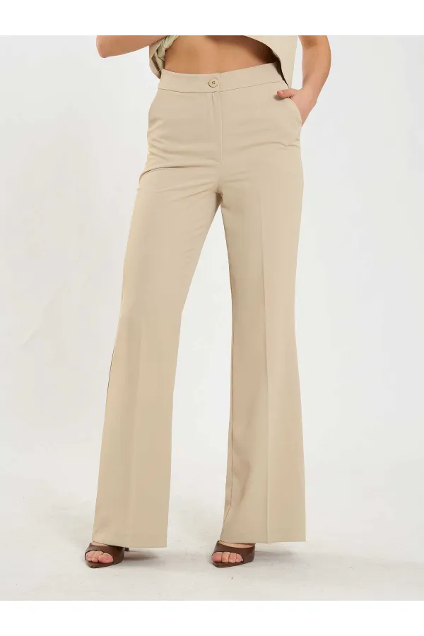 Pantalon à ceinture droite 031657