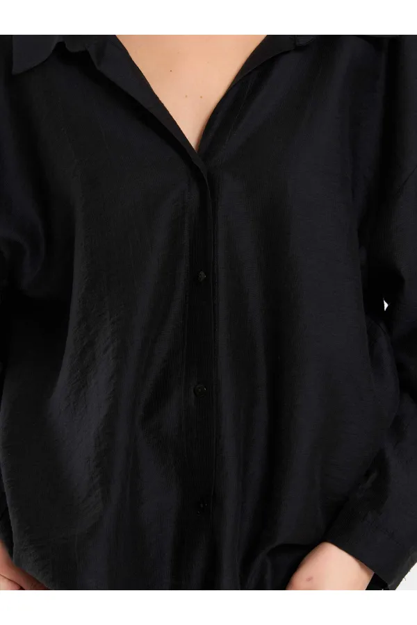 Chemise oversize à col ouvert 080811