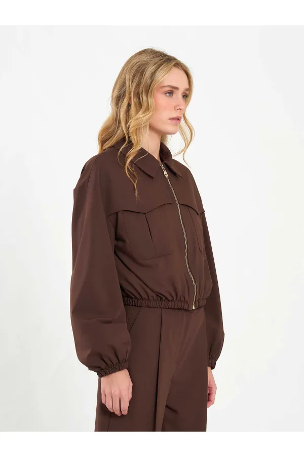 160896 Önü Fermuarlı Bomber Ceket