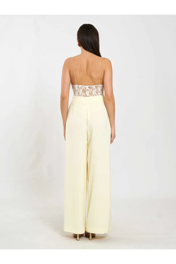 031635 A pileli Bol Paça Pantolon