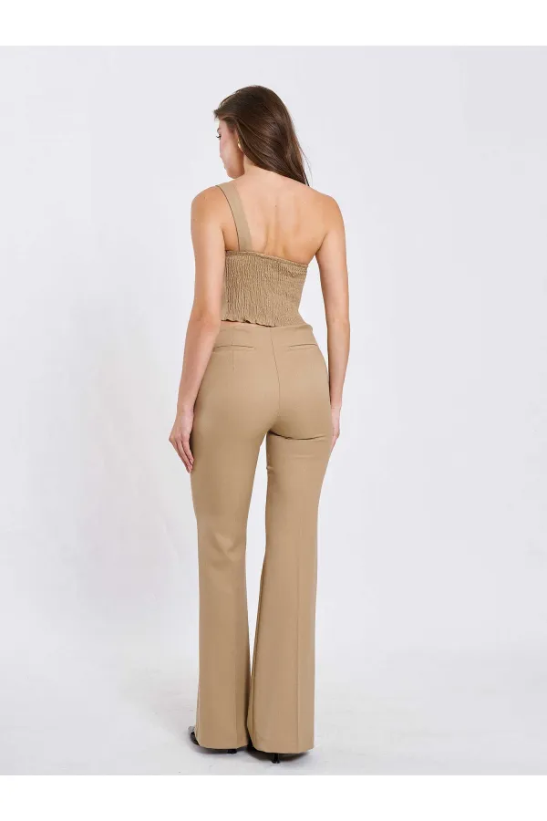 071781 Tek Omzu Askılı Asimetrik Bluz