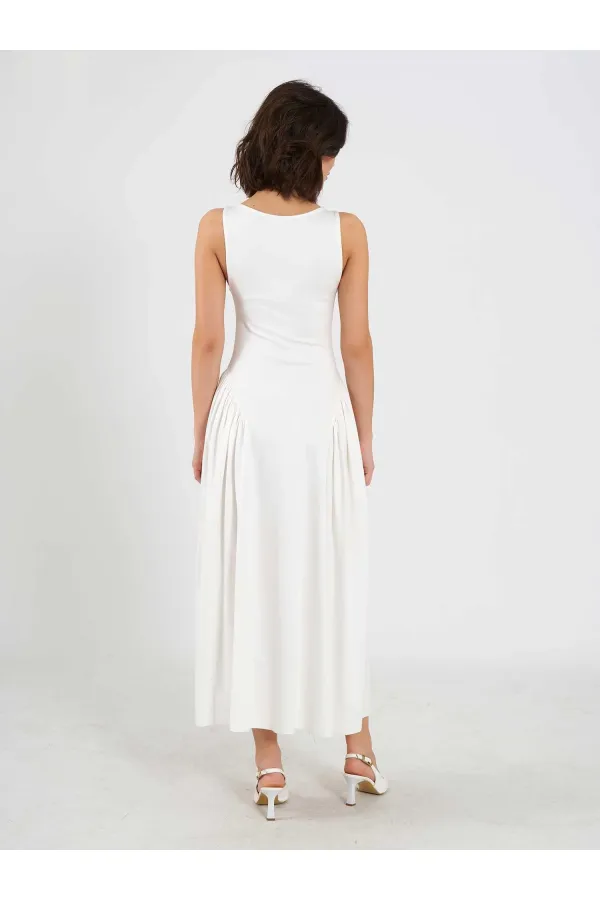 Robe midi sans manches 111717