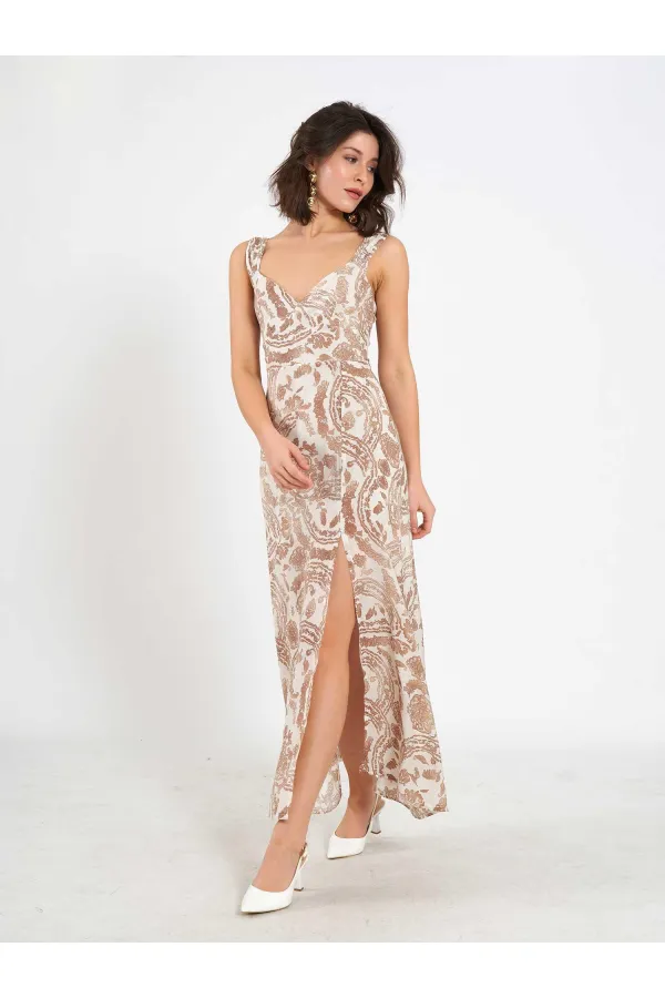 111557 Patterned Slit Dress