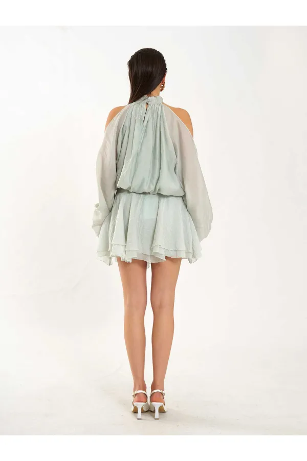 Jupe courte côtelée à taille 041182