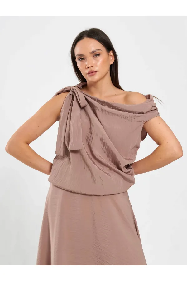 071886 One Shoulder Blouse