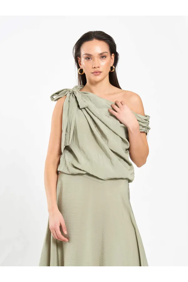 071886 One Shoulder Blouse