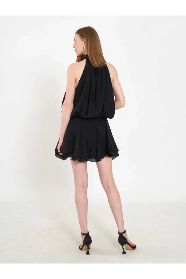 071927 Sleeveless Blouse with Rose Buckle Neckline 071927 Sleeveless Blouse with Rose Buckle Neckline