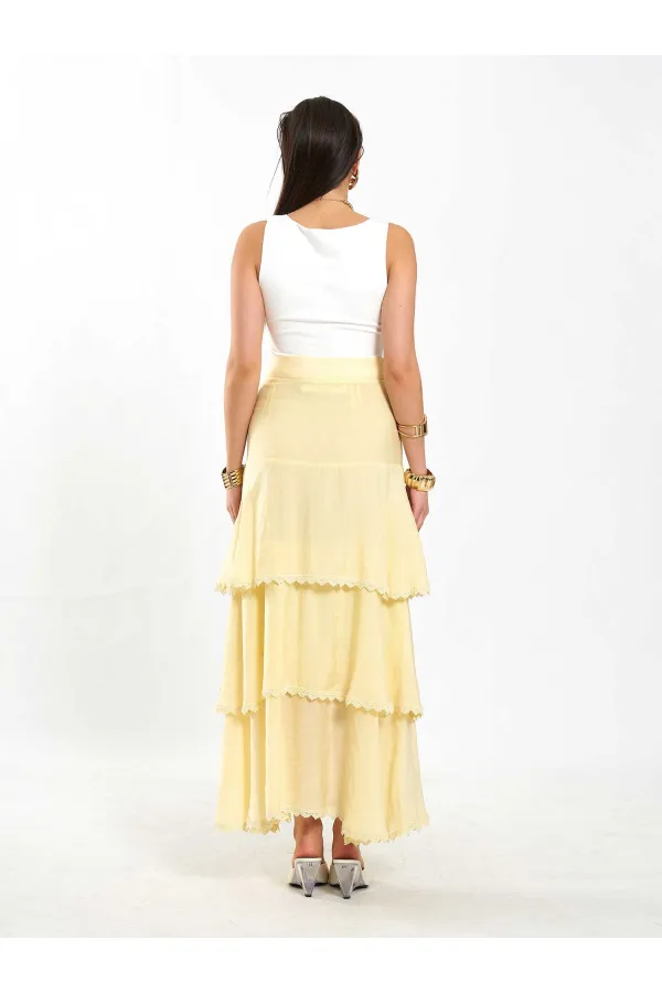 Jupe à volants superposés 041040