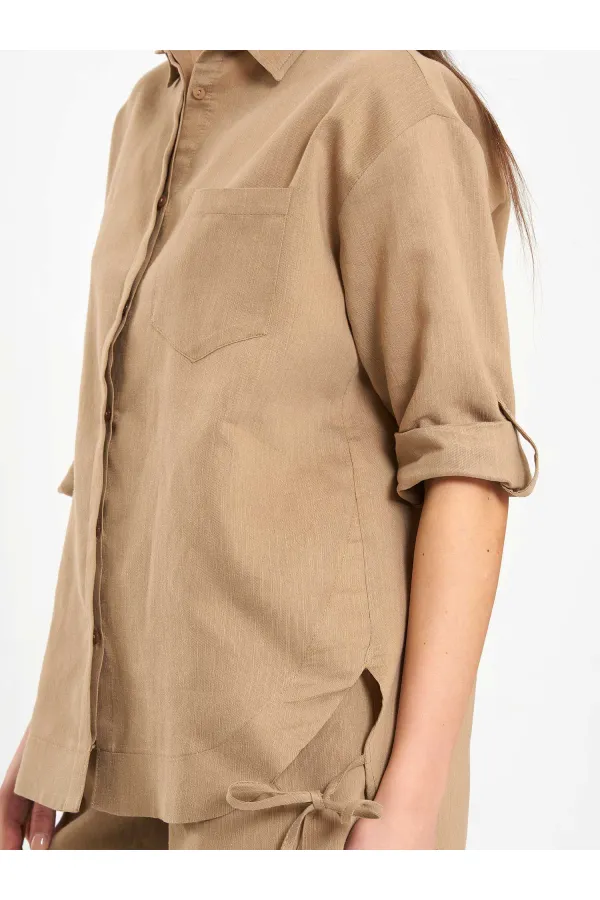 080783 Etek Pervazlı Gömlek