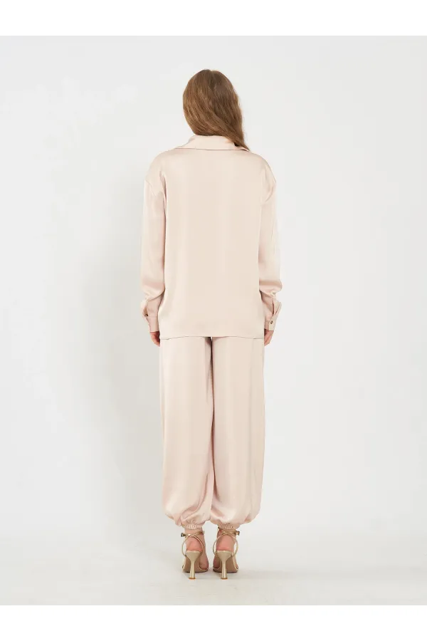 080771 Basic Saten Gömlek