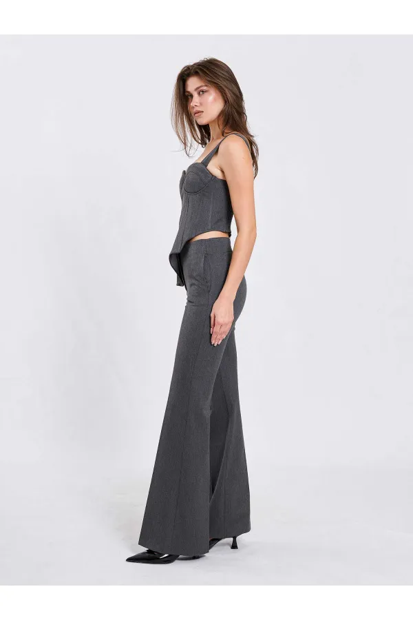 071781 Tek Omzu Askılı Asimetrik Bluz