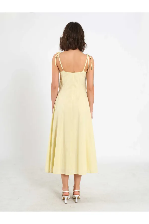 111554 Ruffled Voile Midi Dress