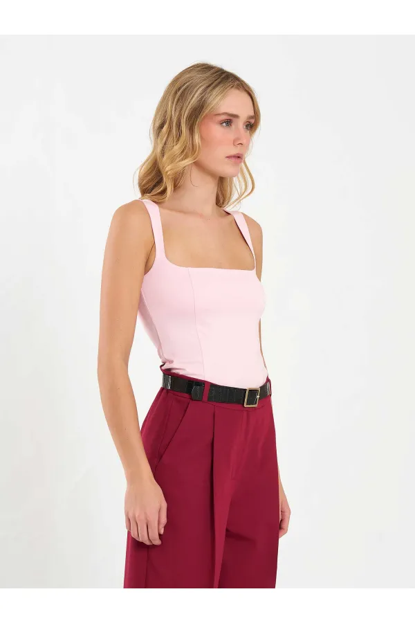 071857 Square Neck Strappy Blouse