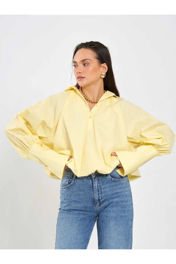 080795 Balon Poplin Gömlek