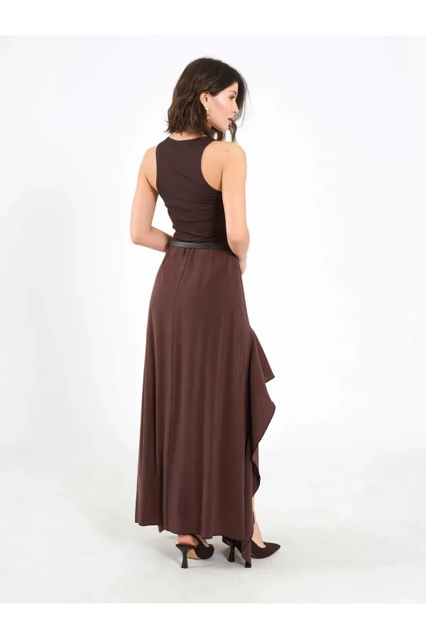 111711 Embellished Belted Dress