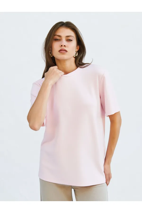 T-shirt oversize à col rond 050733