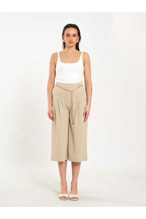 010872 Zincir Kemerli Bermuda