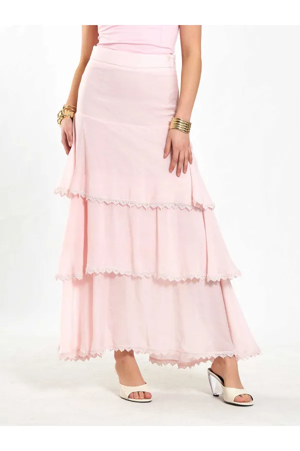 041040 Layered Ruffled Skirt