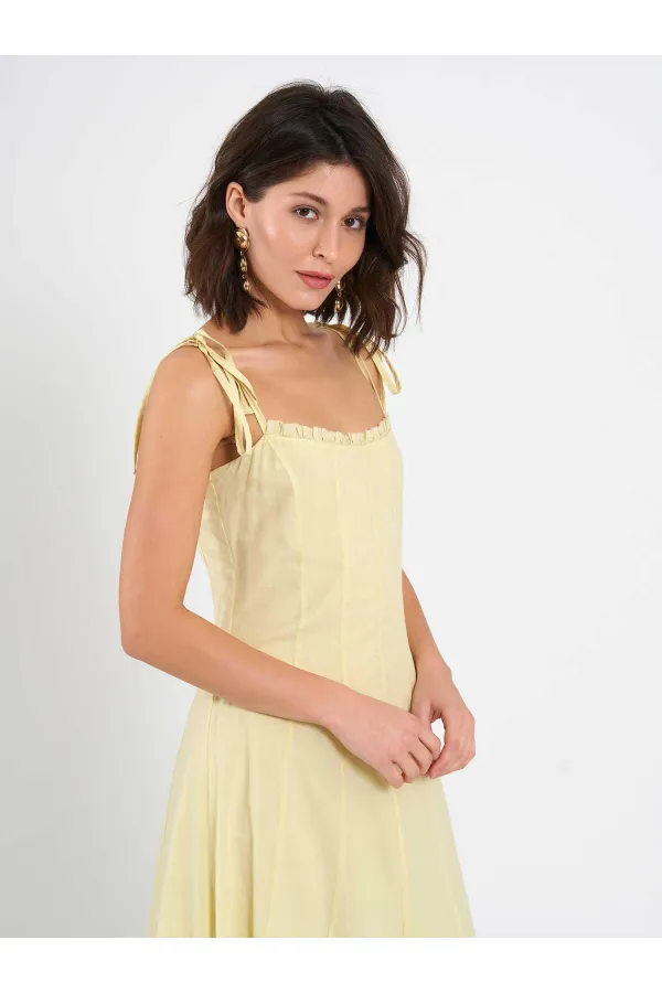 111554 Ruffled Voile Midi Dress