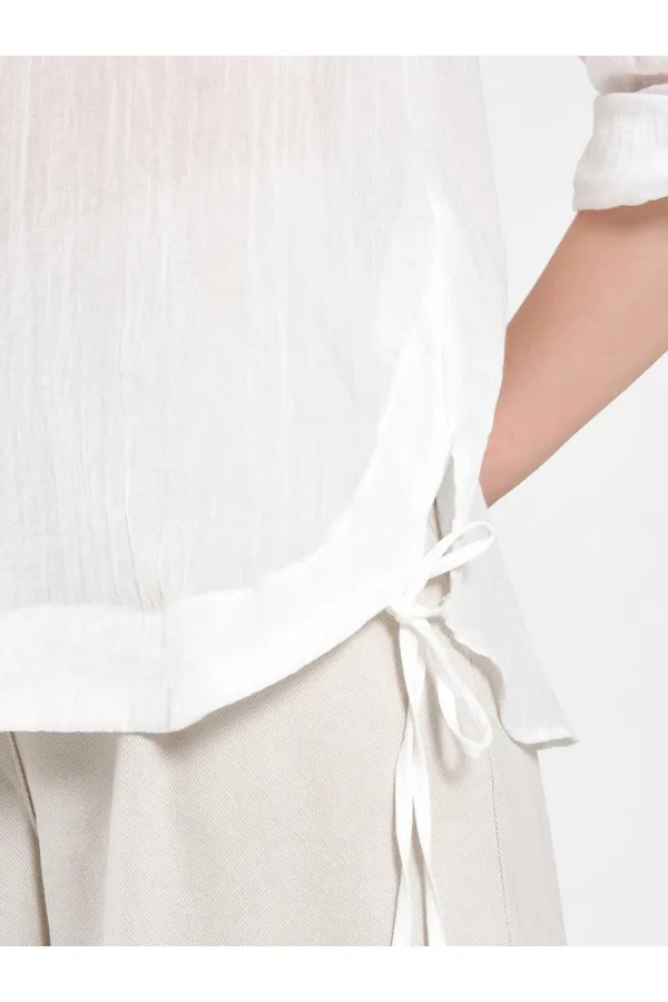 080825 Cotton Shirt with Hem 080825 Cotton Shirt with Hem