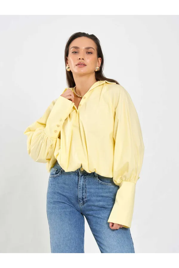 080795 Balon Poplin Gömlek