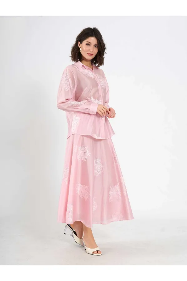 080781 Embroidered Oversize Shirt