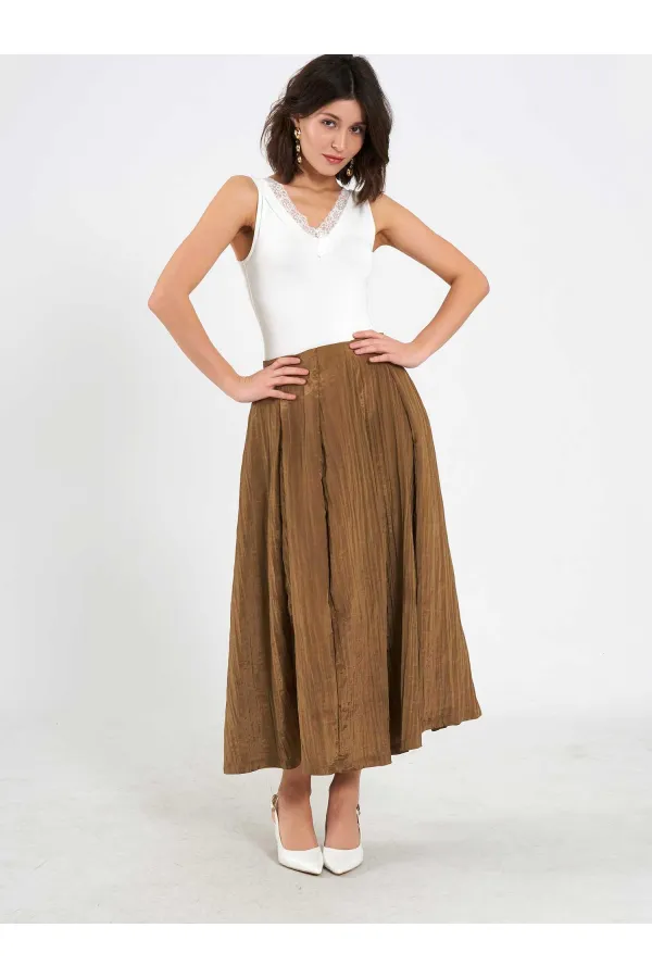 Jupe midi évasée 041188 avec dos élastiqué