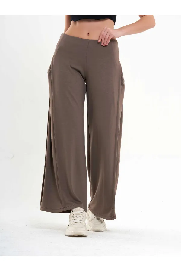 031595 Wide Leg Trousers with Side Pleats