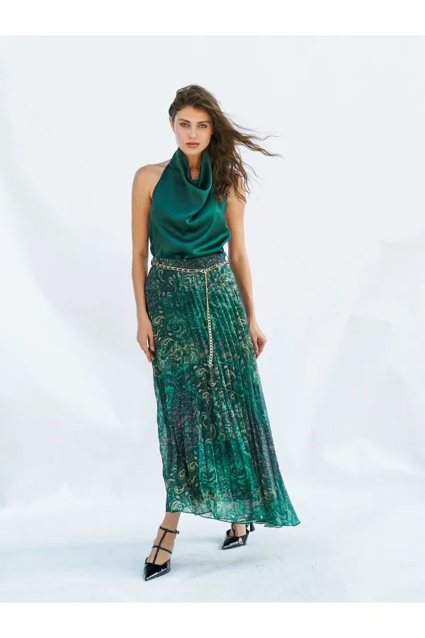 041110 Zincir Kemerli Piliseli Etek