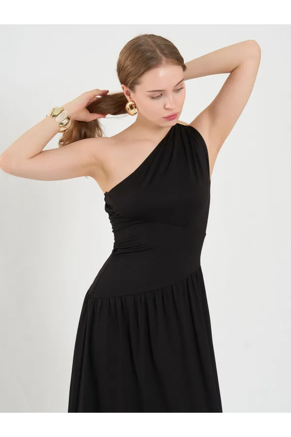 111688 Asymmetrical Waist Corset Dress