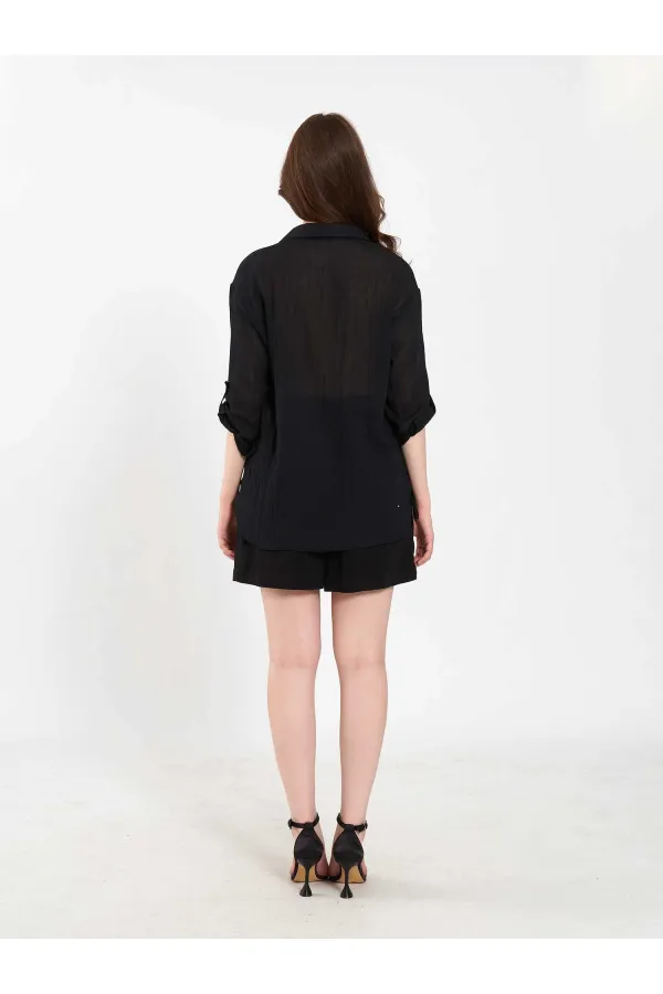 080825 Cotton Shirt with Hem 080825 Cotton Shirt with Hem