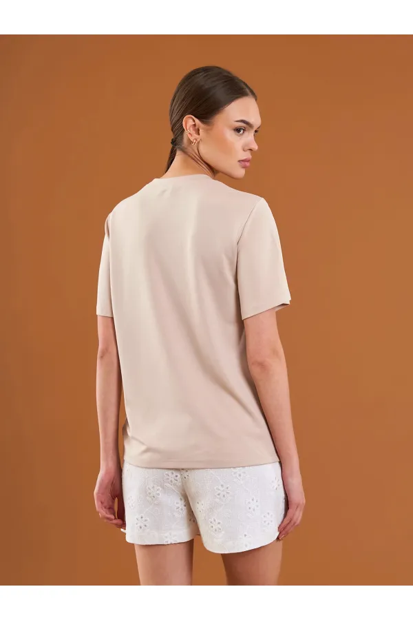 T-shirt oversize à col rond 050733