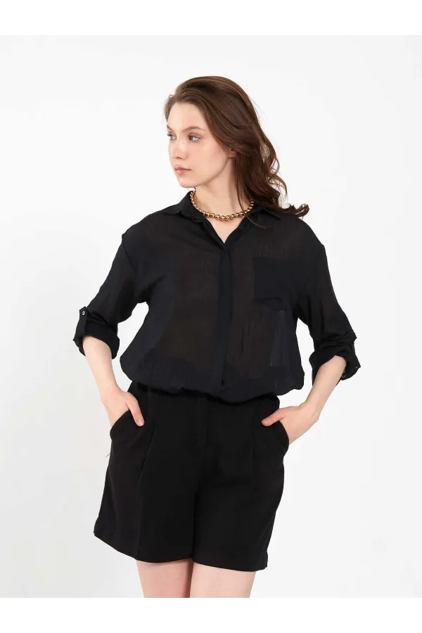 080825 Cotton Shirt with Hem 080825 Cotton Shirt with Hem