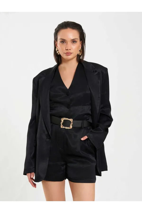 010874 Mini-shorts plissés