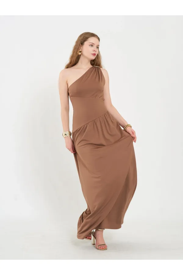 Robe corset asymétrique à taille 111688