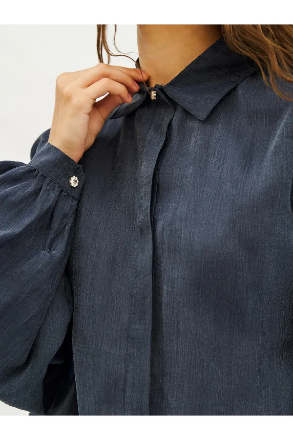 220579 Balon Kol Gömlek Pantolon Takım