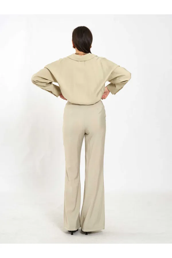 Pantalon à ceinture droite 031651