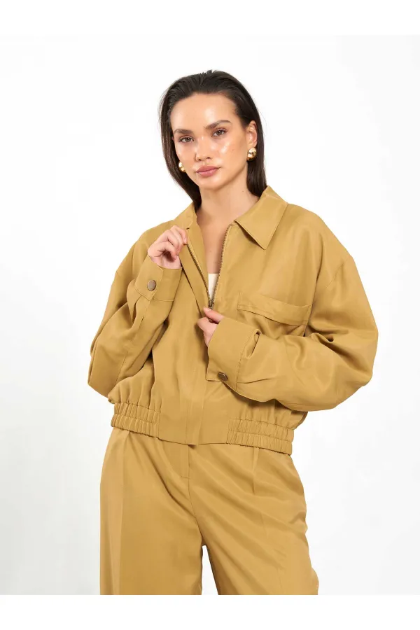 160897 Single Pocket Bomber Jacket