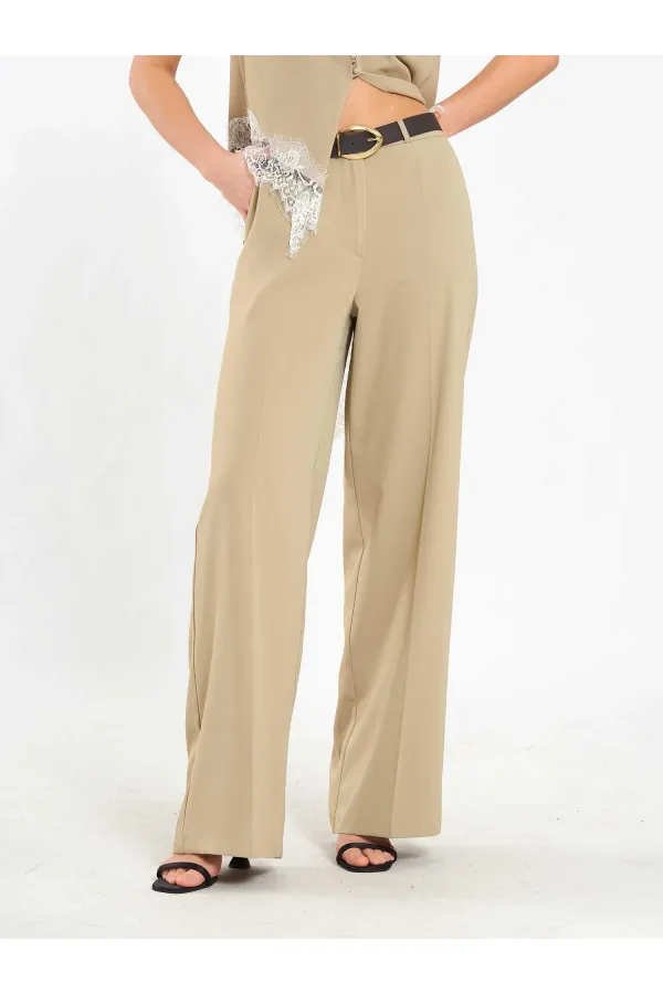 031661 Straight Cut Belted Trousers