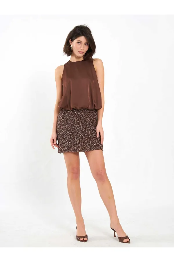 041184 Mini Bell-Shaped Sequin Skirt