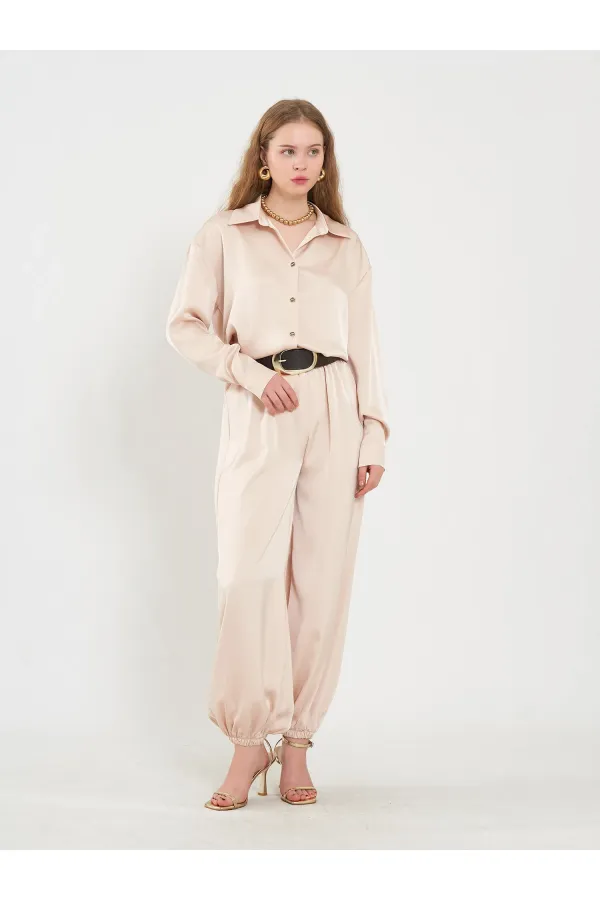 080771 Basic Saten Gömlek