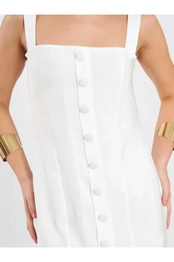 Robe courte boutonnée 111707