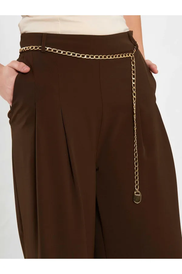 010872 Zincir Kemerli Bermuda