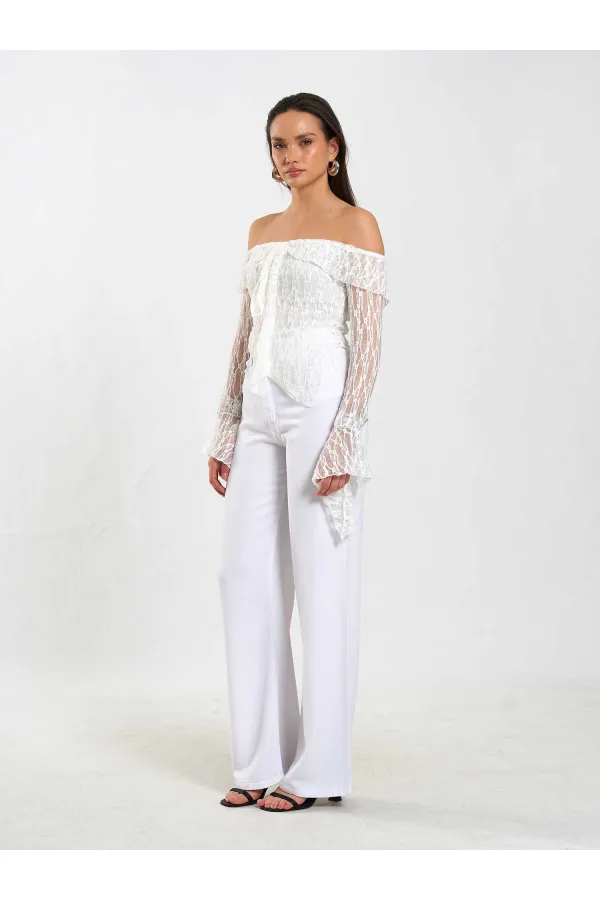 071832 Chemisier asymétrique à encolure bateau