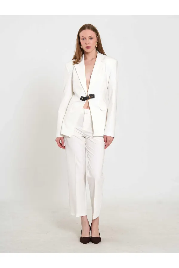 131066 Stella Jacket with Front Belt Buckle